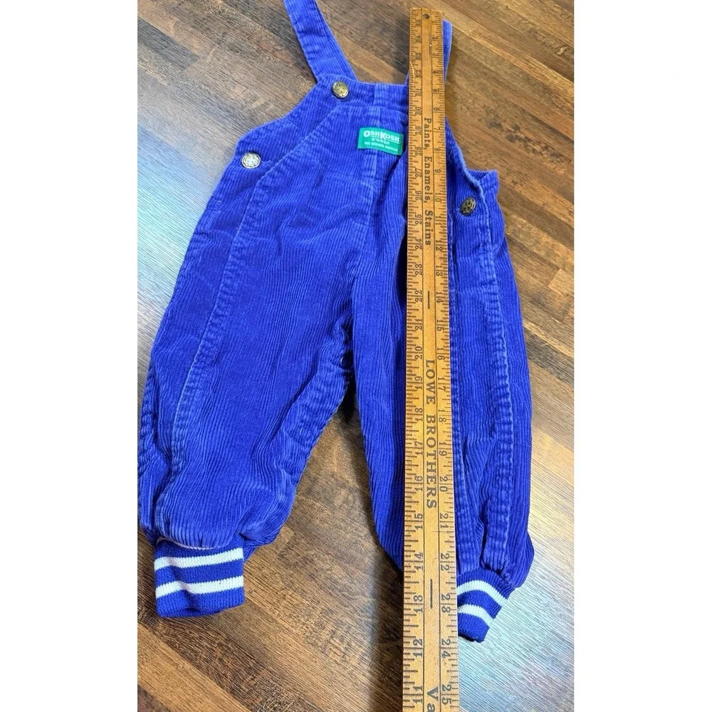 Vintage Osh Kosh B'gosh cordarouy royal blue overalls.  Size 18 months.  Rare